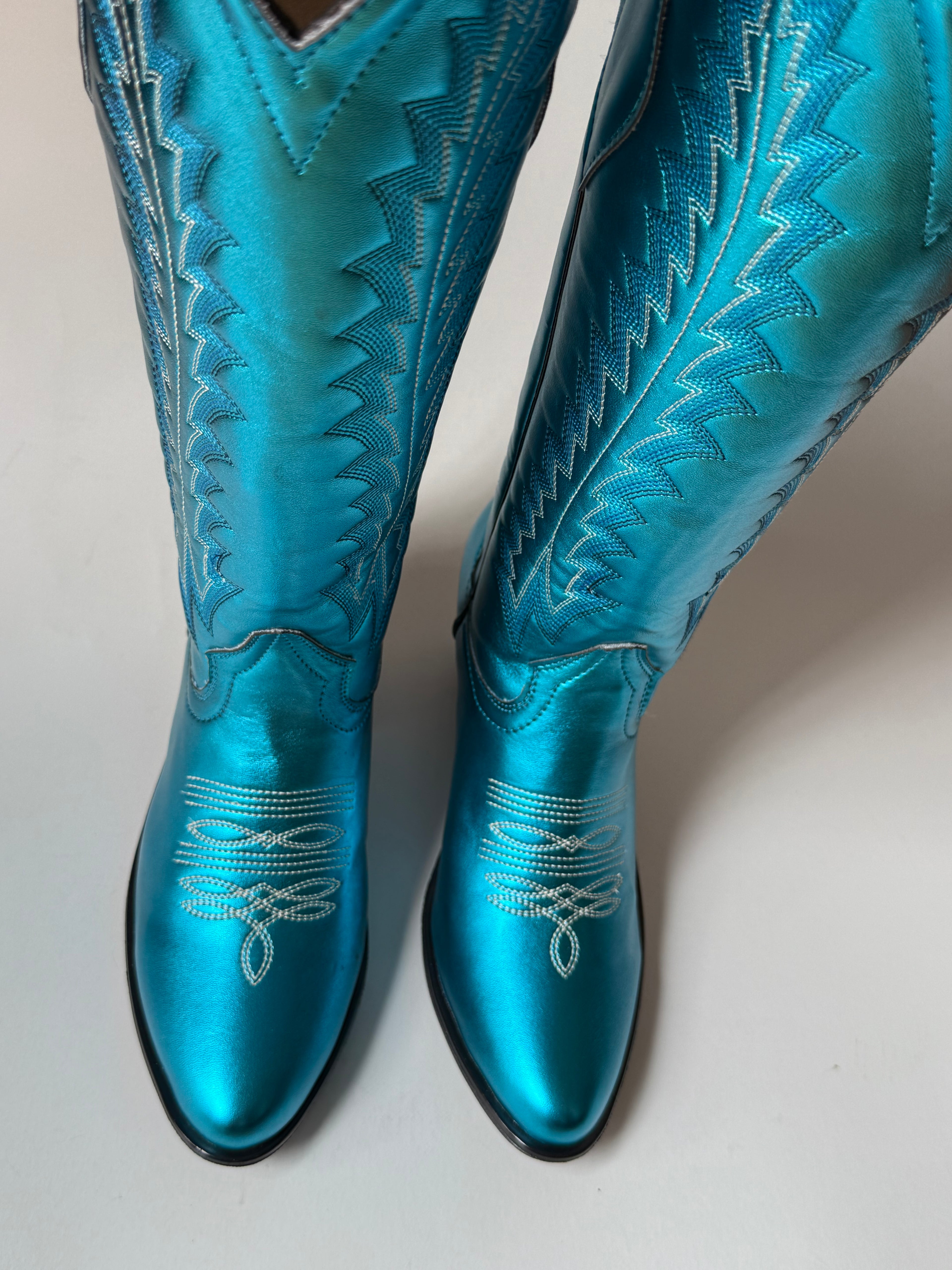 Botas Eva Azul Metalico