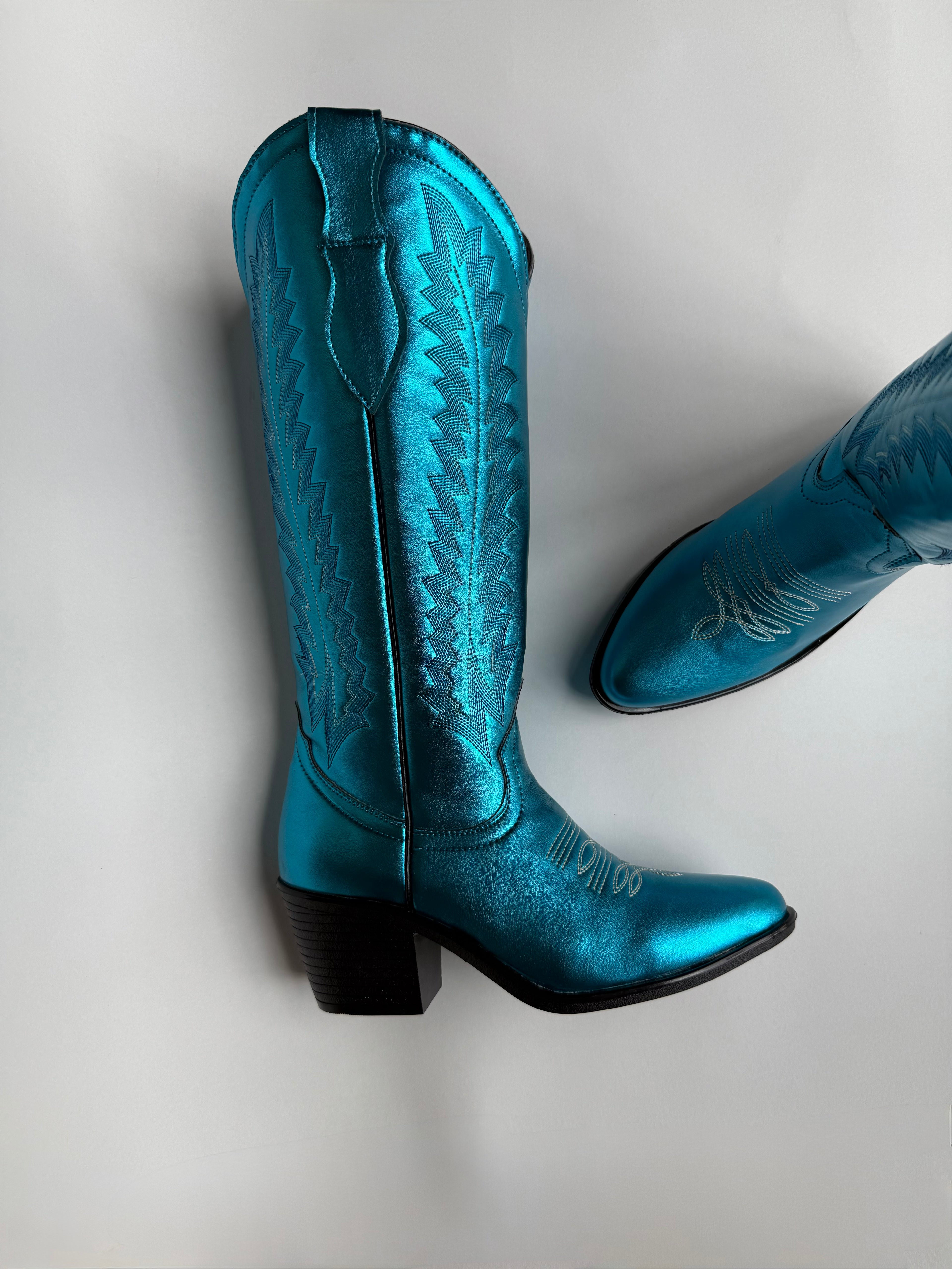 Botas Eva Azul Metalico